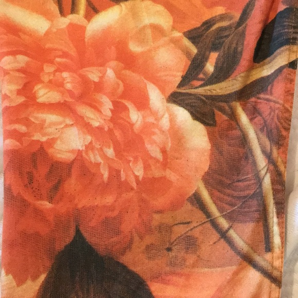 Vintage Mid-1990s Moschino Orange Floral Jeans. Size 29. - Picture 10 of 16